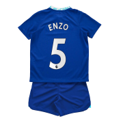 (ENZO #5) 22/23 Chelsea Home Soccer Jersey + Shorts Kids