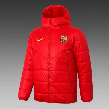2020-21 Barcelona Red Man Soccer Winter Jacket