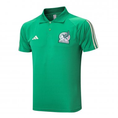 2023 Mexico Green Soccer Polo Jersey Mens
