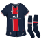 20/21 PSG Home Navy Kids Soccer Kit(Jersey+Short+Socks)
