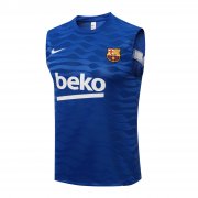21/22 Barcelona Blue Soccer Singlet Jersey Mens