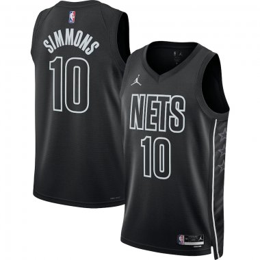 Brooklyn Nets 2022/2023 Black Statement Edition Swingman Jersey Man (SIMMONS #10)