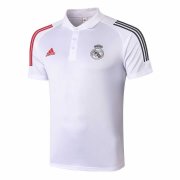 20/21 Real Madrid White Man Soccer Polo Jersey