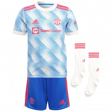 21/22 Manchester United Away Kids Soccer Jersey+Short+Socks