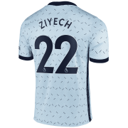 20/21 Chelsea Away Light Blue Man Soccer Jersey Ziyech #22