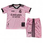 22/23 Real Madrid Y-3 120th Anniversary Pink Soccer Jersey + Shorts Kids