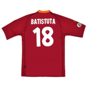 (Retro Batistuta #18) 2000/2001 AS Roma Home Soccer Jersey Mens