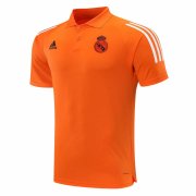 2020-21 Real Madrid UCL Orange Man Soccer Polo Jersey