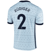 20/21 Chelsea Away Light Blue Man Soccer Jersey Rudiger #2
