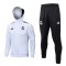 (Hoodie) 22/23 Real Madrid White Soccer Training Suit Jacket + Pants Mens