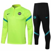 21/22 Inter Milan Yellow Half Zip Soccer Training Suit Man