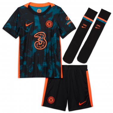 21/22 Chelsea Third Kids Soccer Kit (Jersey + Short + Socks)