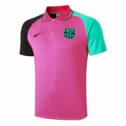 2020-21 Barcelona Pink BG Man Soccer Polo Jersey